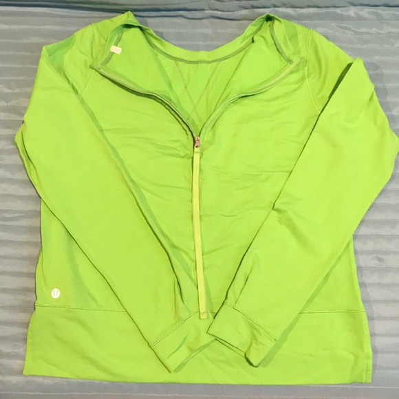 Lululemon Longsleeve Limegreen Sz 8 - Picture 3 of 6